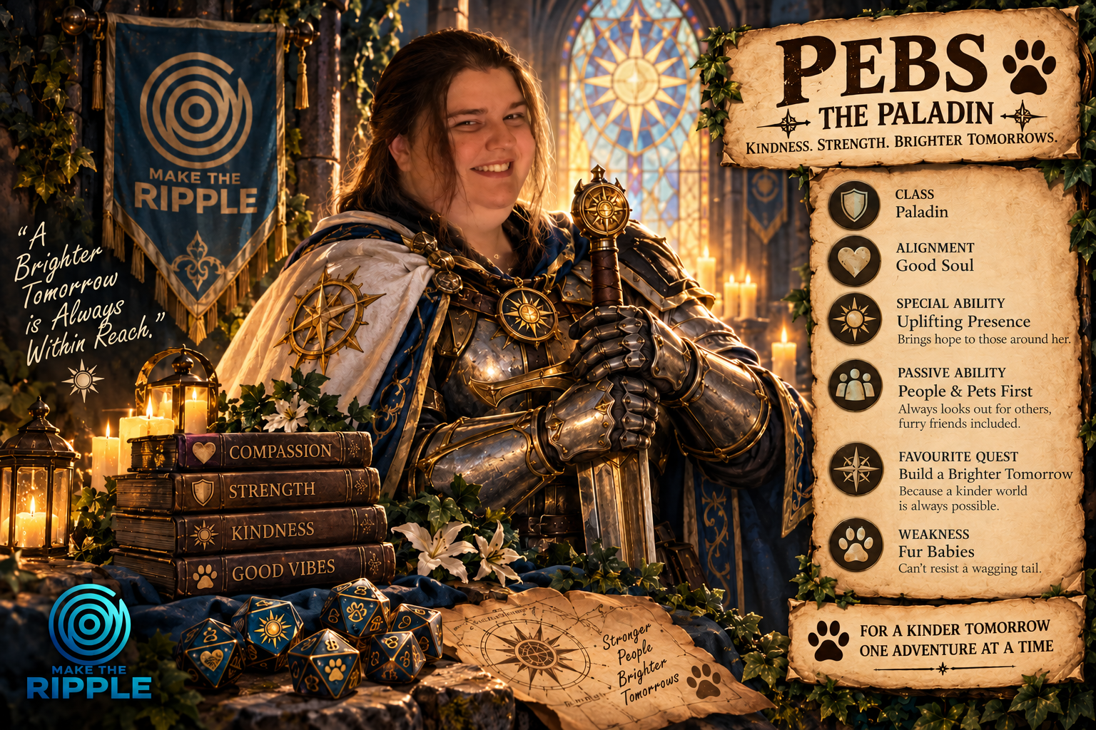 Pebs — The Paladin adventurer card